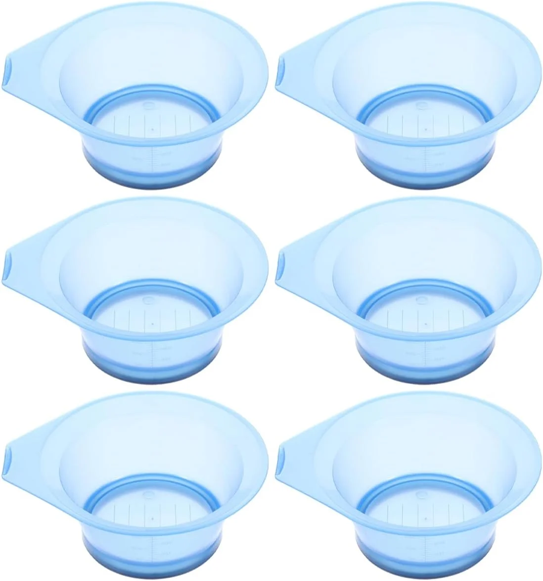 مجموعه ۶ عددی کاسه رنگ مو شفاف کالارون، کاسه های مخلوط کننده کاربردی برای رنگ کردن مو، قابل شستشو و استفاده مجدد برای آرایشگاه ها و رنگ کردن مو در خانه مجموعه ۶ عددی کاسه رنگ مو شفاف کالارون، کاسه های مخلوط کننده کاربردی برای رنگ کردن مو، قابل شستشو و استفاده مجدد برای آرایشگاه ها و رنگ کردن مو در خانه