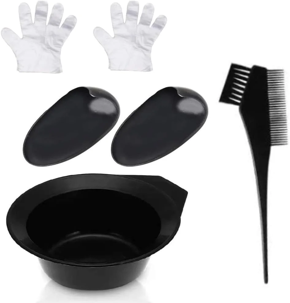 ست برس و کاسه رنگ مو (۴ تکه). ۱ عدد برس با شانه، ۱ عدد کاسه مخلوط کردن، ۱ جفت پوشش گوش و ۲ جفت دستکش یکبار مصرف ست برس و کاسه رنگ مو (۴ تکه). ۱ عدد برس با شانه، ۱ عدد کاسه مخلوط کردن، ۱ جفت پوشش گوش و ۲ جفت دستکش یکبار مصرف