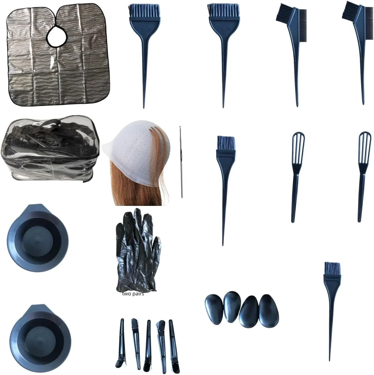 کیت رنگ مو | ست برس و کاسه رنگ مو | ابزار رنگ مو | برس/کلاه/کاسه/محافظ گوش/دستکش | ابزار رنگ مو DIY | رنگ کردن مو در خانه کیت رنگ مو | ست برس و کاسه رنگ مو | ابزار رنگ مو | برس/کلاه/کاسه/محافظ گوش/دستکش | ابزار رنگ مو DIY | رنگ کردن مو در خانه