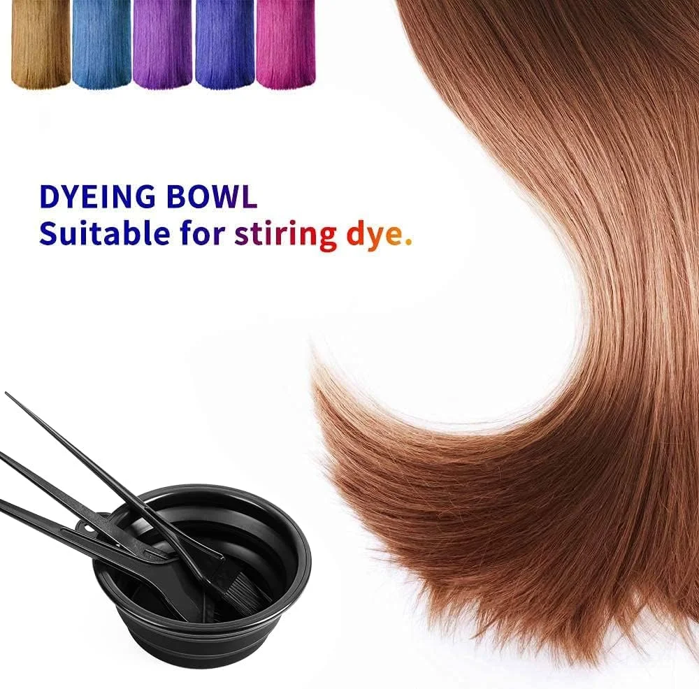 ست کاسه و برس رنگ مو، 4 تکه شامل کاسه رنگ، برس رنگ مو، شانه رنگ برای رنگ کردن و استفاده از رنگ مو ست کاسه و برس رنگ مو، 4 تکه شامل کاسه رنگ، برس رنگ مو، شانه رنگ برای رنگ کردن و استفاده از رنگ مو