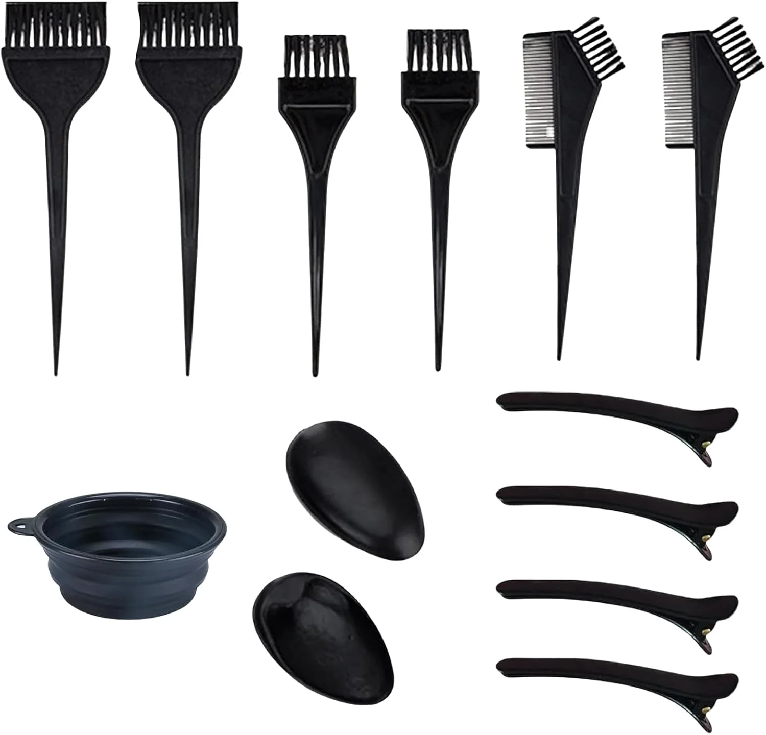 مجموعه ۱۳ عددی برس رنگ مو شامل برس رنگ و کاسه، برس رنگ مو دو طرفه، شانه رنگ مو و ابزار برای رنگ کردن مو، ابزار رنگ کردن مو، کیت ابزار سالن زیبایی DIY برای سفید کردن مو مجموعه ۱۳ عددی برس رنگ مو شامل برس رنگ و کاسه، برس رنگ مو دو طرفه، شانه رنگ مو و ابزار برای رنگ کردن مو، ابزار رنگ کردن مو، کیت ابزار سالن زیبایی DIY برای سفید کردن مو