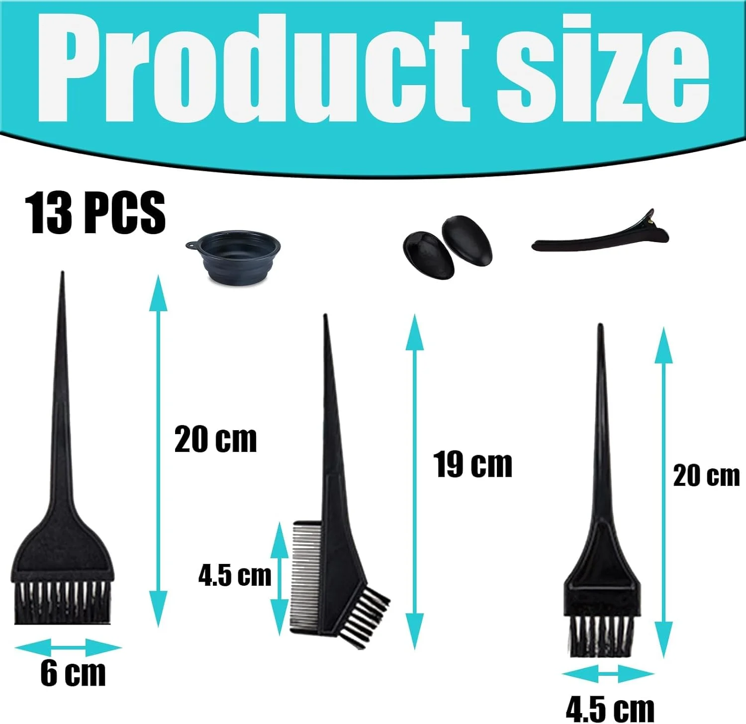 مجموعه ۱۳ عددی برس رنگ مو شامل برس رنگ و کاسه، برس رنگ مو دو طرفه، شانه رنگ مو و ابزار برای رنگ کردن مو، ابزار رنگ کردن مو، کیت ابزار سالن زیبایی DIY برای سفید کردن مو مجموعه ۱۳ عددی برس رنگ مو شامل برس رنگ و کاسه، برس رنگ مو دو طرفه، شانه رنگ مو و ابزار برای رنگ کردن مو، ابزار رنگ کردن مو، کیت ابزار سالن زیبایی DIY برای سفید کردن مو