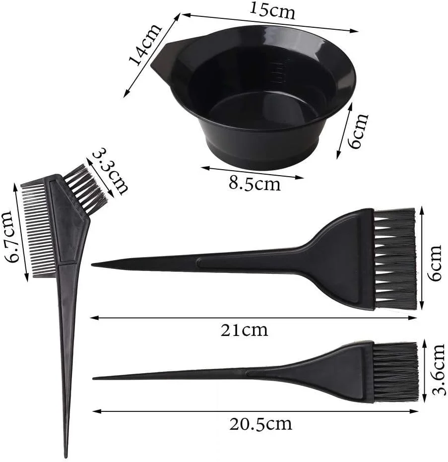 ست رنگ مو 22 تکه، ابزار رنگ و دکلره مو، شامل کاسه رنگ، برس رنگ، شانه رنگ، گیره مو، قاشق مخلوط کن، پوشش گوش، دستکش، شانه رنگ مو (مشکی) ست رنگ مو 22 تکه، ابزار رنگ و دکلره مو، شامل کاسه رنگ، برس رنگ، شانه رنگ، گیره مو، قاشق مخلوط کن، پوشش گوش، دستکش، شانه رنگ مو (مشکی)