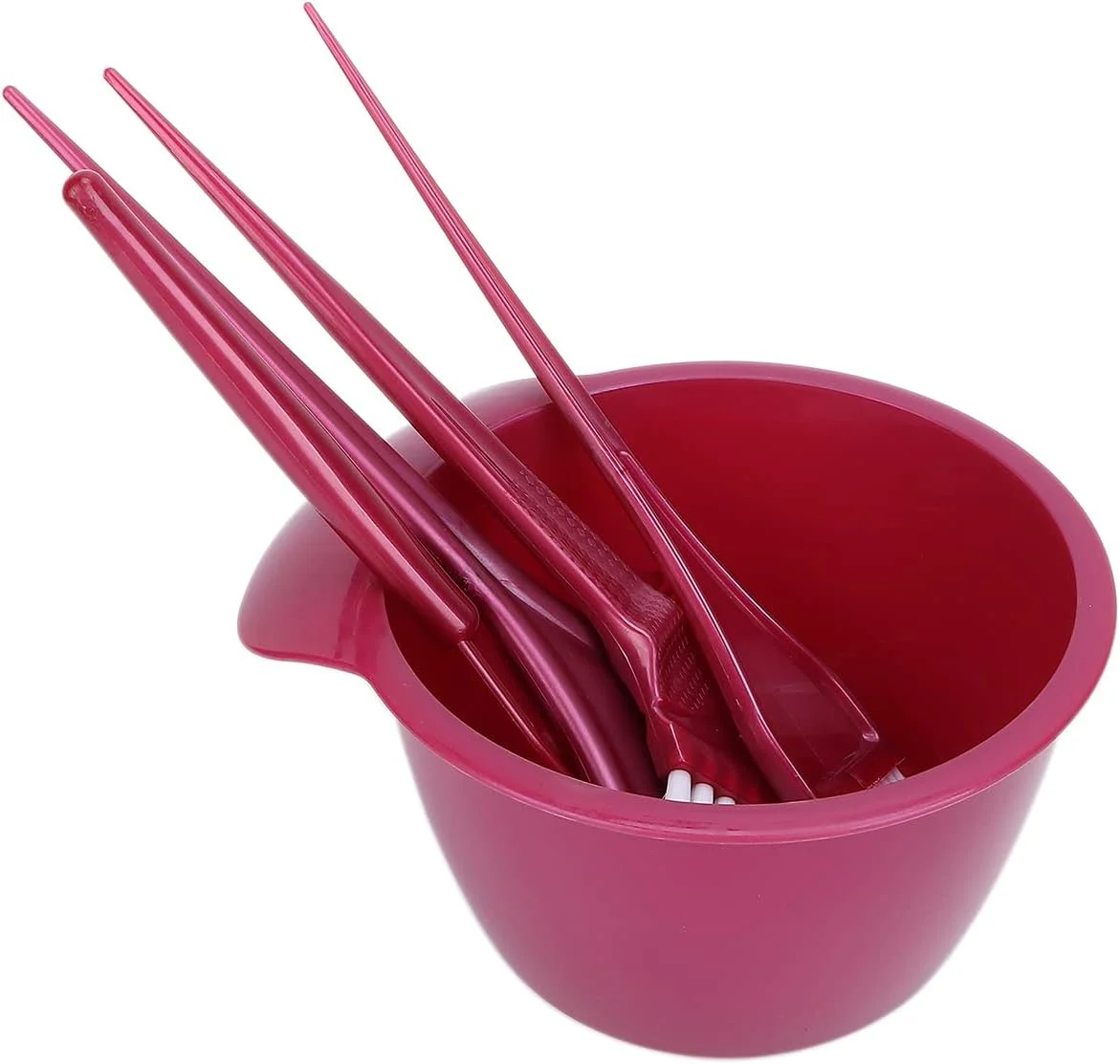 ست رنگ موی سالنی Cryfokt، کاسه ترکیب رنگ، برس رنگ مو و ست کاسه برای استفاده خانگی و سالن آرایش (شرابی) ست رنگ موی سالنی Cryfokt، کاسه ترکیب رنگ، برس رنگ مو و ست کاسه برای استفاده خانگی و سالن آرایش (شرابی)