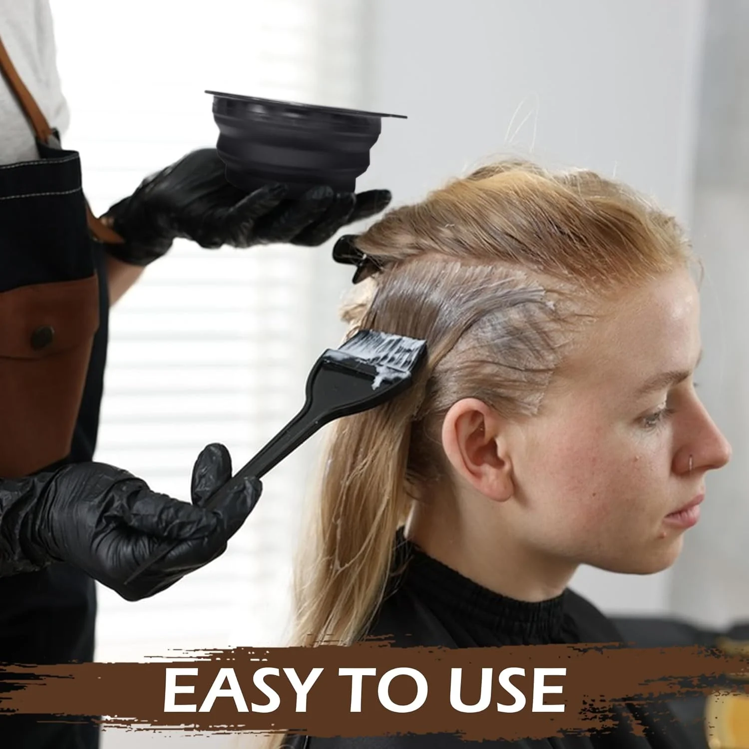 ست رنگ مو کوآک، 4 تکه شامل برس رنگ مو، کاسه ترکیب رنگ و برس برای استفاده خانگی (مشکی) ست رنگ مو کوآک، 4 تکه شامل برس رنگ مو، کاسه ترکیب رنگ و برس برای استفاده خانگی (مشکی)