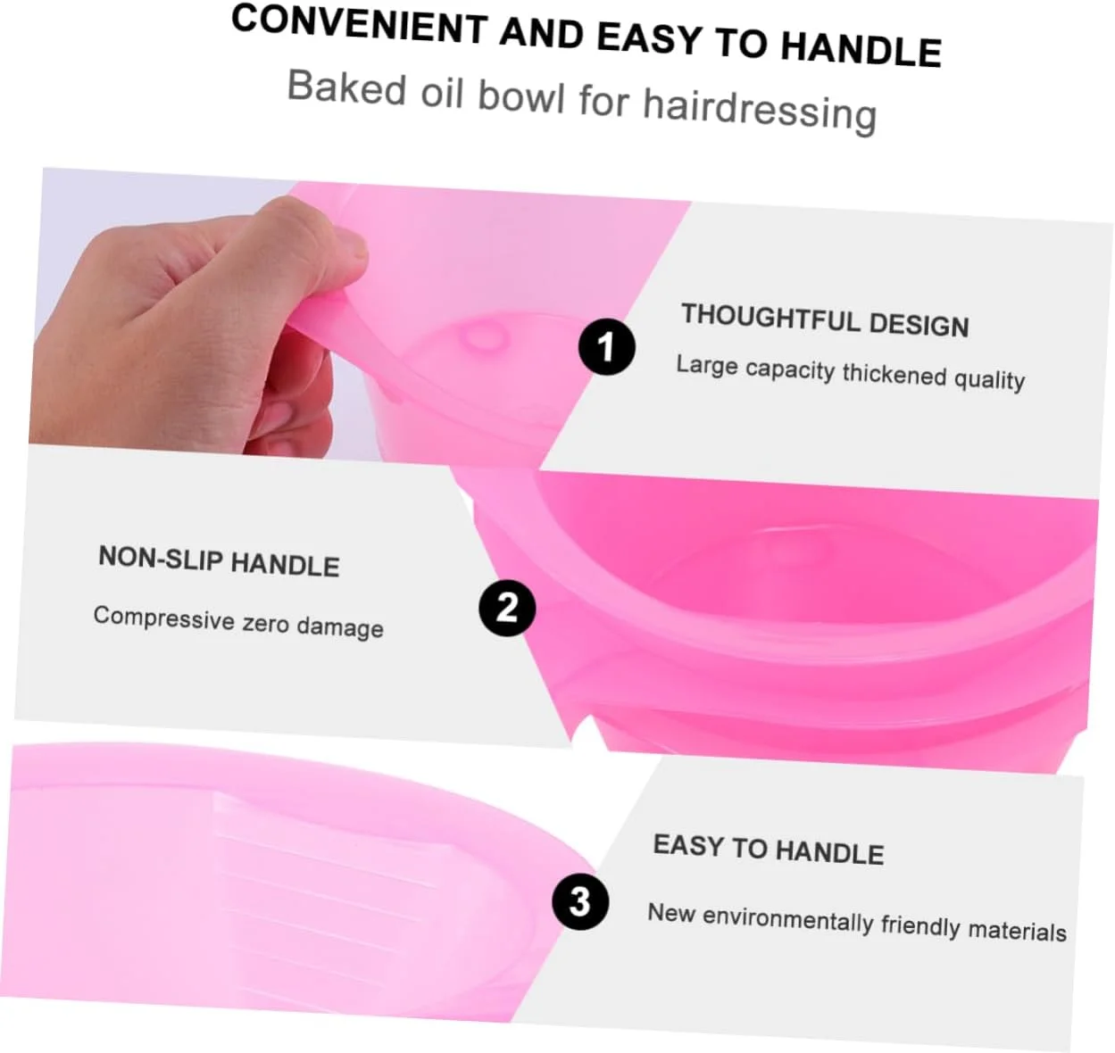 ست کاسه رنگ مو 3 عددی، کاسه مخلوط رنگ مو پلاستیکی با دسته، مناسب برای سالن های آرایشی و رنگ موی DIY ست کاسه رنگ مو 3 عددی، کاسه مخلوط رنگ مو پلاستیکی با دسته، مناسب برای سالن های آرایشی و رنگ موی DIY