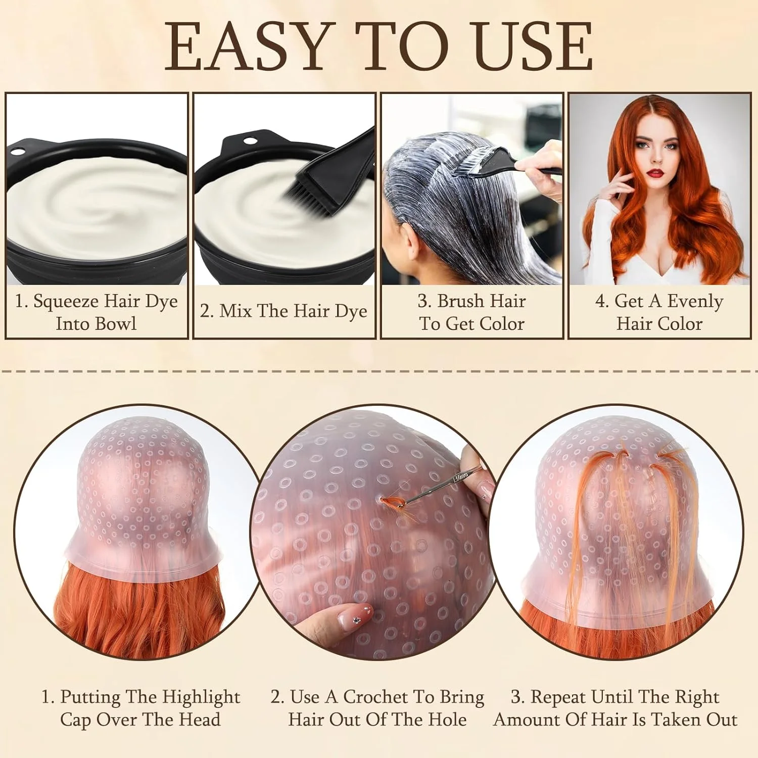 ست ۱۳ تکه برس رنگ مو، لوازم جانبی رنگ کردن مو با کلاه مش، کاسه تاشو، شانه رنگ مو، پوشش گوش، دستکش، سوزن، ابزار رنگ کردن مو برای زنان و دختران ست ۱۳ تکه برس رنگ مو، لوازم جانبی رنگ کردن مو با کلاه مش، کاسه تاشو، شانه رنگ مو، پوشش گوش، دستکش، سوزن، ابزار رنگ کردن مو برای زنان و دختران