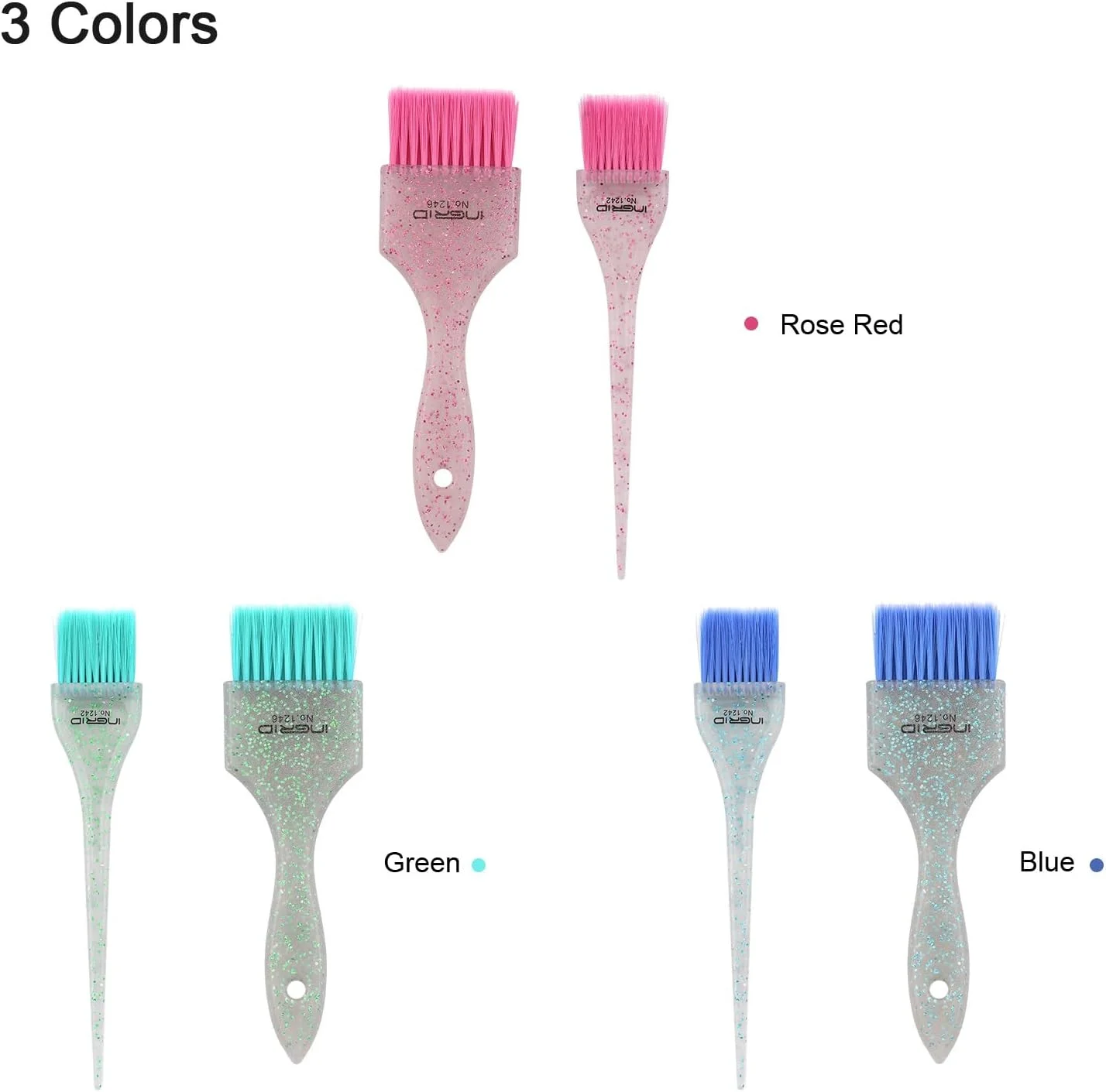 مجموعه 3 عددی رنگ مو حرفه ای سالنی Xunyee INGRID شامل 2 برس رنگ مو و کاسه مخلوط کن