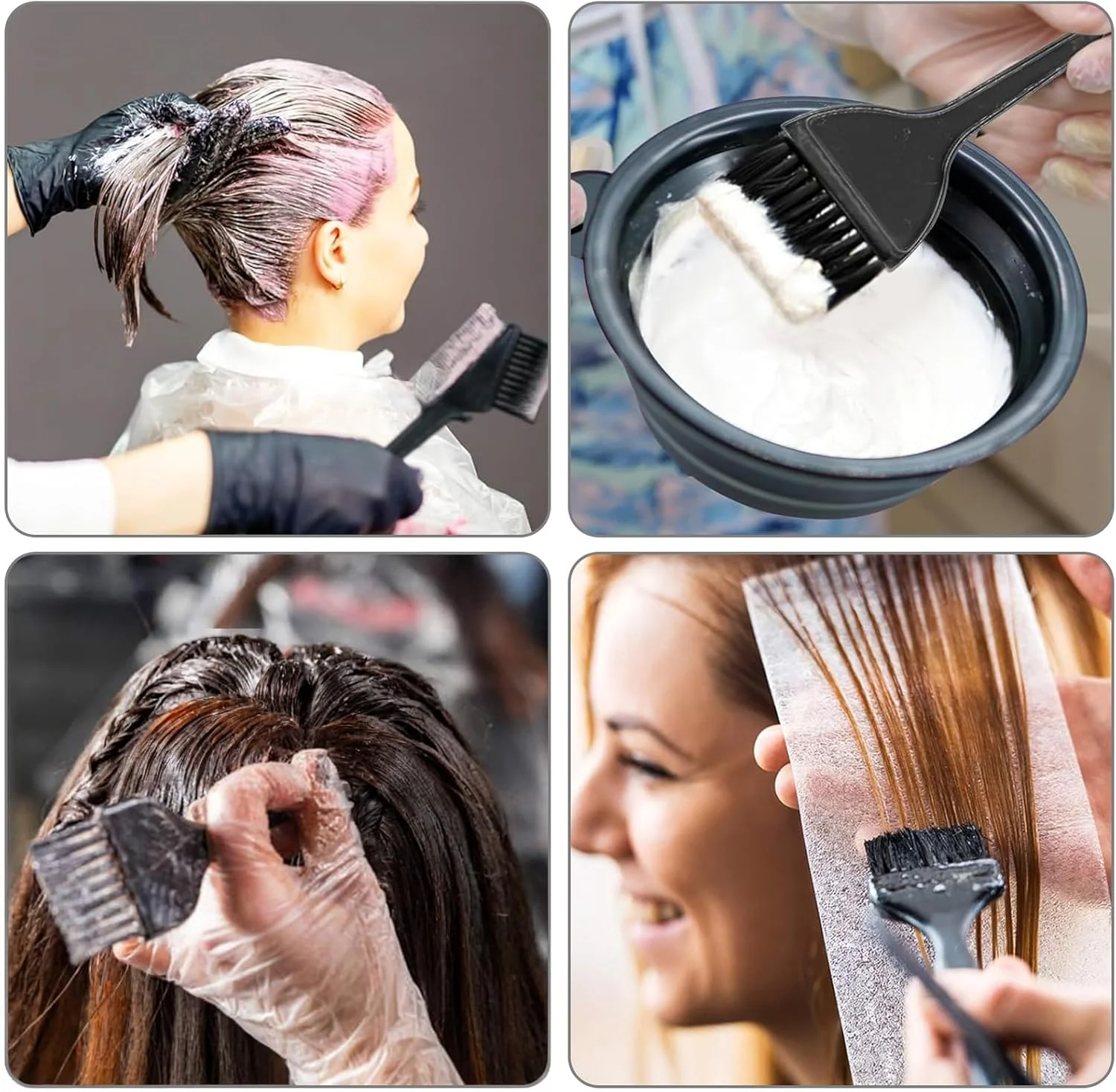 ست رنگ موی حرفه ای Duomama با کیفیت سالنی: مجموعه 14 تکه برای رنگ کردن مو در خانه | شامل برس، کاسه و ابزار برای نتایج رنگ آمیزی | تجربه آسان رنگ کردن مو به صورت شخصی