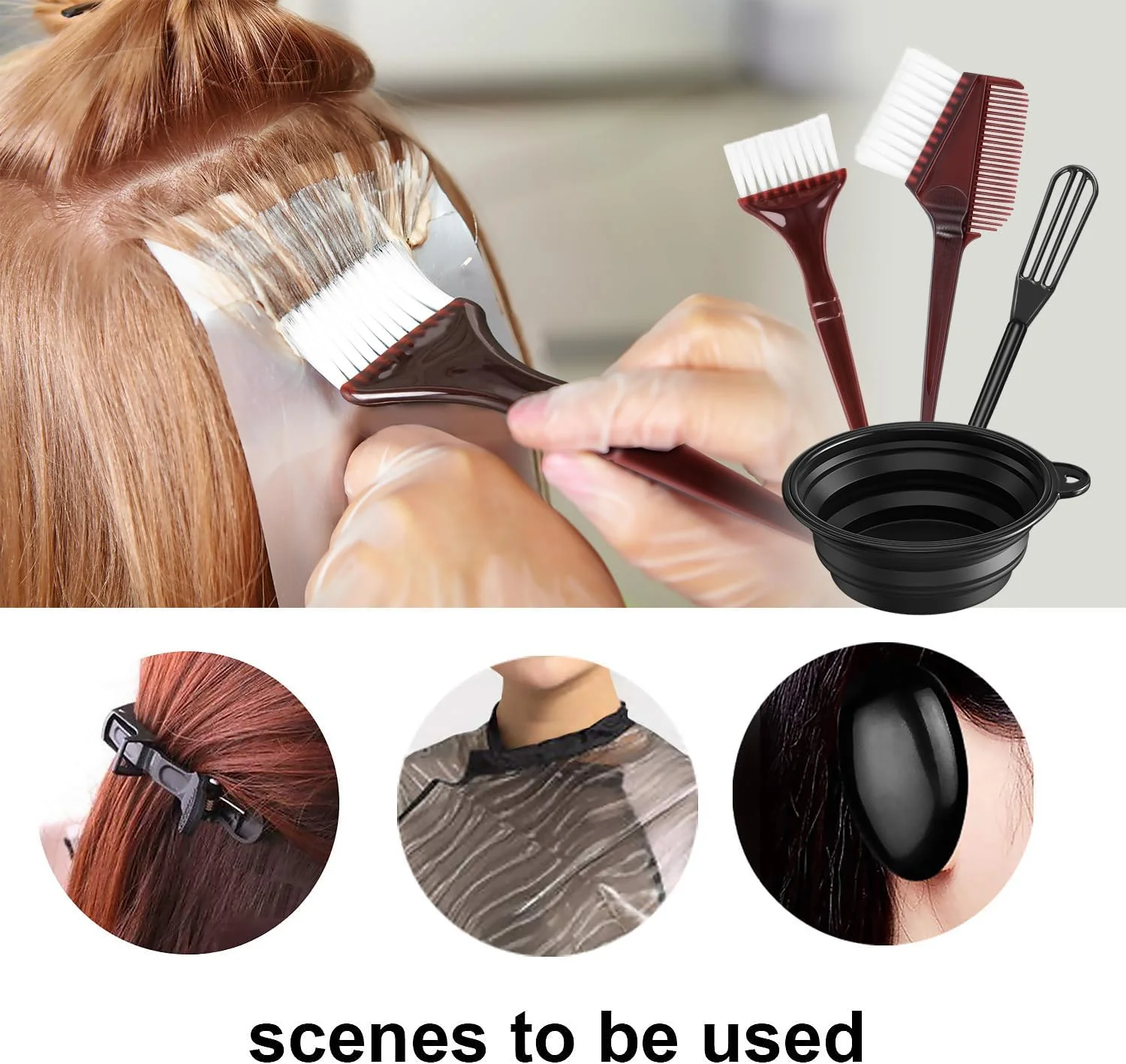 مجموعه رنگ مو ایبیو ۲۵ تکه، کاسه رنگ مو، برس رنگ، پوشش گوش، گیره، دستکش، کیف نگهداری، کلاه و دستکش یکبار مصرف سالنی DIY، مجموعه ابزار رنگ آمیزی مو برای استفاده در منزل مجموعه رنگ مو ایبیو ۲۵ تکه، کاسه رنگ مو، برس رنگ، پوشش گوش، گیره، دستکش، کیف نگهداری، کلاه و دستکش یکبار مصرف سالنی DIY، مجموعه ابزار رنگ آمیزی مو برای استفاده در منزل