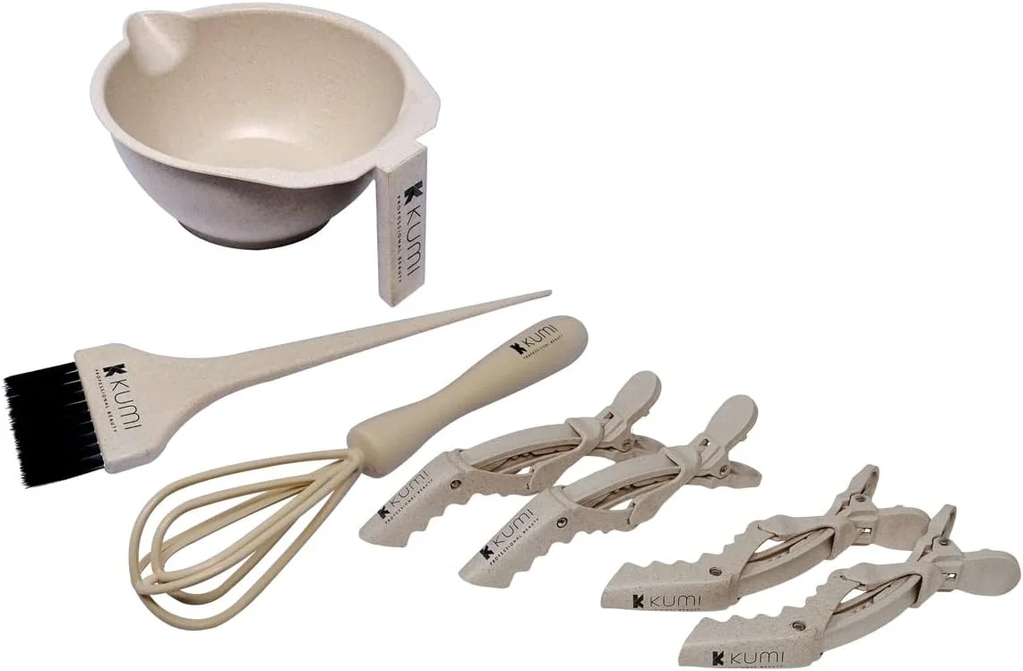 ست ۷ تکه رنگ مو سازگار با محیط زیست با عصاره گندم - این ست کاسه و برس رنگ مو برای استفاده حرفه ای یا خانگی ایده آل است. ست ایده آل رنگ موی خانگی. ست ۷ تکه رنگ مو سازگار با محیط زیست با عصاره گندم - این ست کاسه و برس رنگ مو برای استفاده حرفه ای یا خانگی ایده آل است. ست ایده آل رنگ موی خانگی.