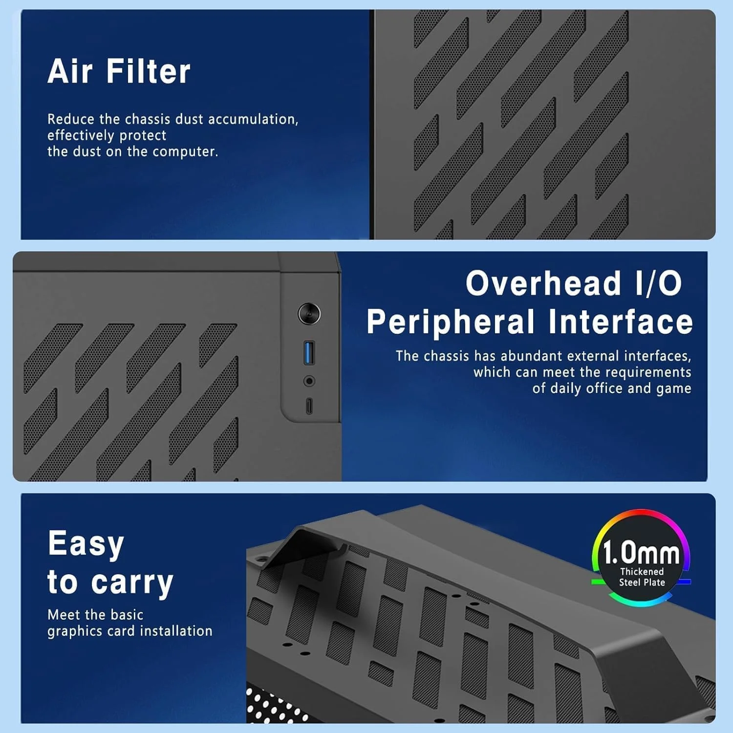 کامپیوتر رومیزی کوچک و مقرون‌به‌صرفه Ryzen 7 7700 (5.3 گیگاهرتز) AM5 مناسب بازی/ایستگاه کاری: انتخاب کارت گرافیک | 16 گیگابایت رم DDR5 | 1 ترابایت NVME/SATA SSD | ویندوز 11 | وای فای و بلوتوث آماده (RYZEN 7 7700 + RX 7600XT 16GB)