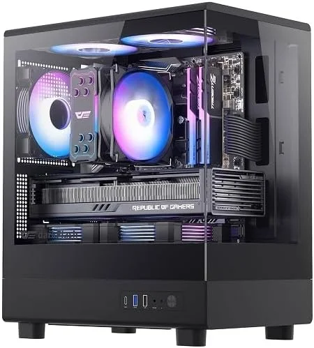 کامپیوتر رومیزی برج گیمینگ و ورک استیشن مقرون به صرفه: AMD Ryzen 5 (6 هسته 12 رشته) | انتخاب کارت گرافیک | رم 16 گیگابایت | SSD 1 ترابایت | ویندوز 10 | WIFI BT (RYZEN 5 + RX 570 OC 8GB GRAPHICS)