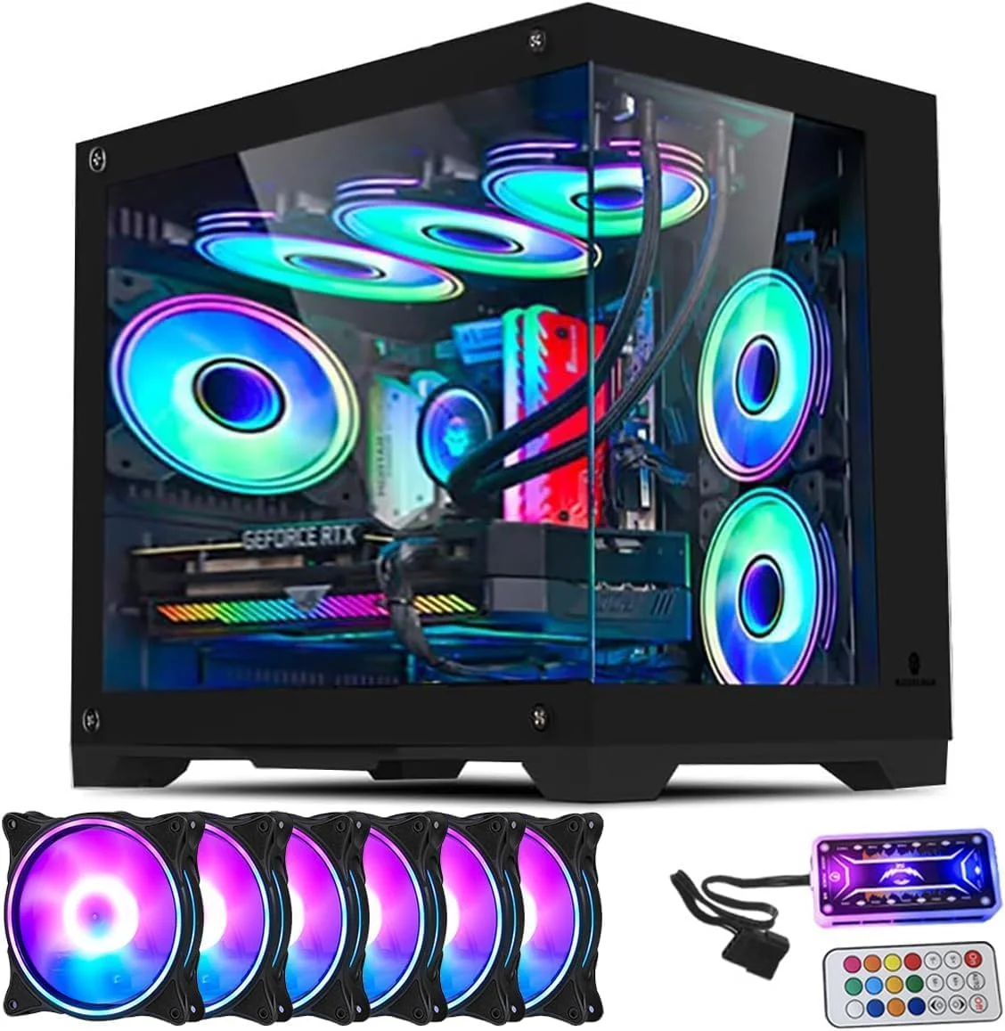 میکرو کامپیوتر رومیزی مقرون به صرفه برای گیمینگ/ایستگاه کاری: پردازنده CORE I7 | گزینه کارت گرافیک | 16 گیگابایت رم | 1 ترابایت NVME | ویندوز 11 | WIFI BT آماده (CORE I7 + کارت گرافیک GTX 750TI 2GB)