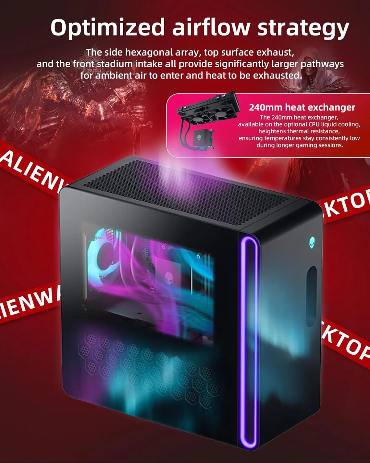 کامپیوتر رومیزی گیمینگ Alienware Aurora [2025]، NVIDIA GeForce RTX 5080 GDDR7 - Intel Core Ultra 9 285K (24 هسته ای)، به همراه لوازم جانبی، WiFi 7، ویندوز 11 پرو - Ms Office Pro مادام العمر (64 گیگابایت رم DDR5 | 4 ترابایت SSD)