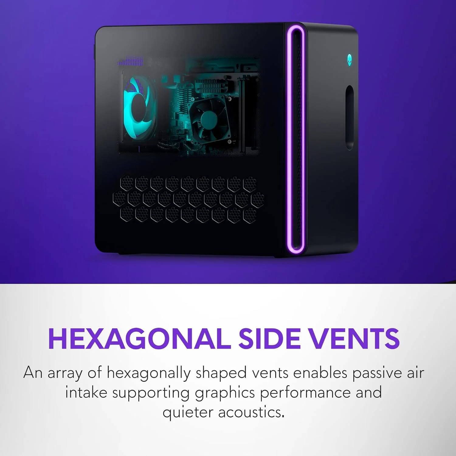 کامپیوتر رومیزی گیمینگ Alienware Aurora ACT1250 - پردازنده Intel Core Ultra 7 265KF، خنک کننده بادی، NVIDIA GeForce RTX 5060Ti، رم 16 گیگابایتی DDR5، اس اس دی 1 ترابایتی، منبع تغذیه 500 واتی پلاتینیوم، ویندوز 11 هوم - پنل شفاف