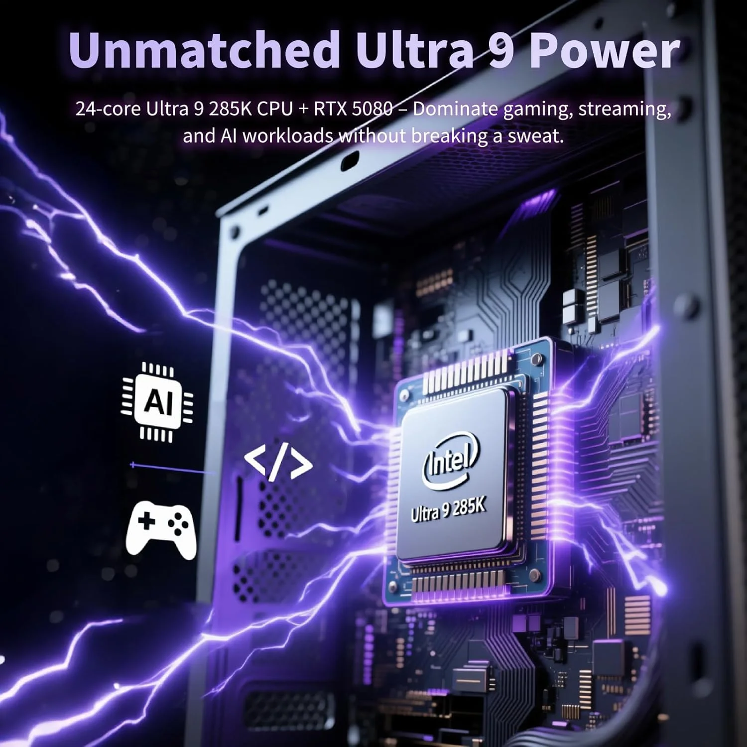 کامپیوتر رومیزی گیمینگ Alienware Dell Aurora R16 - پردازنده 24 هسته ای Intel Ultra 9 285K (تا 5.7 گیگاهرتز)، NVIDIA RTX 5080 با 16 گیگابایت GDDR7، 64 گیگابایت DDR5، 8 ترابایت SSD، 2 ترابایت HDD، ویندوز 11 پرو، همراه با درایو DVD