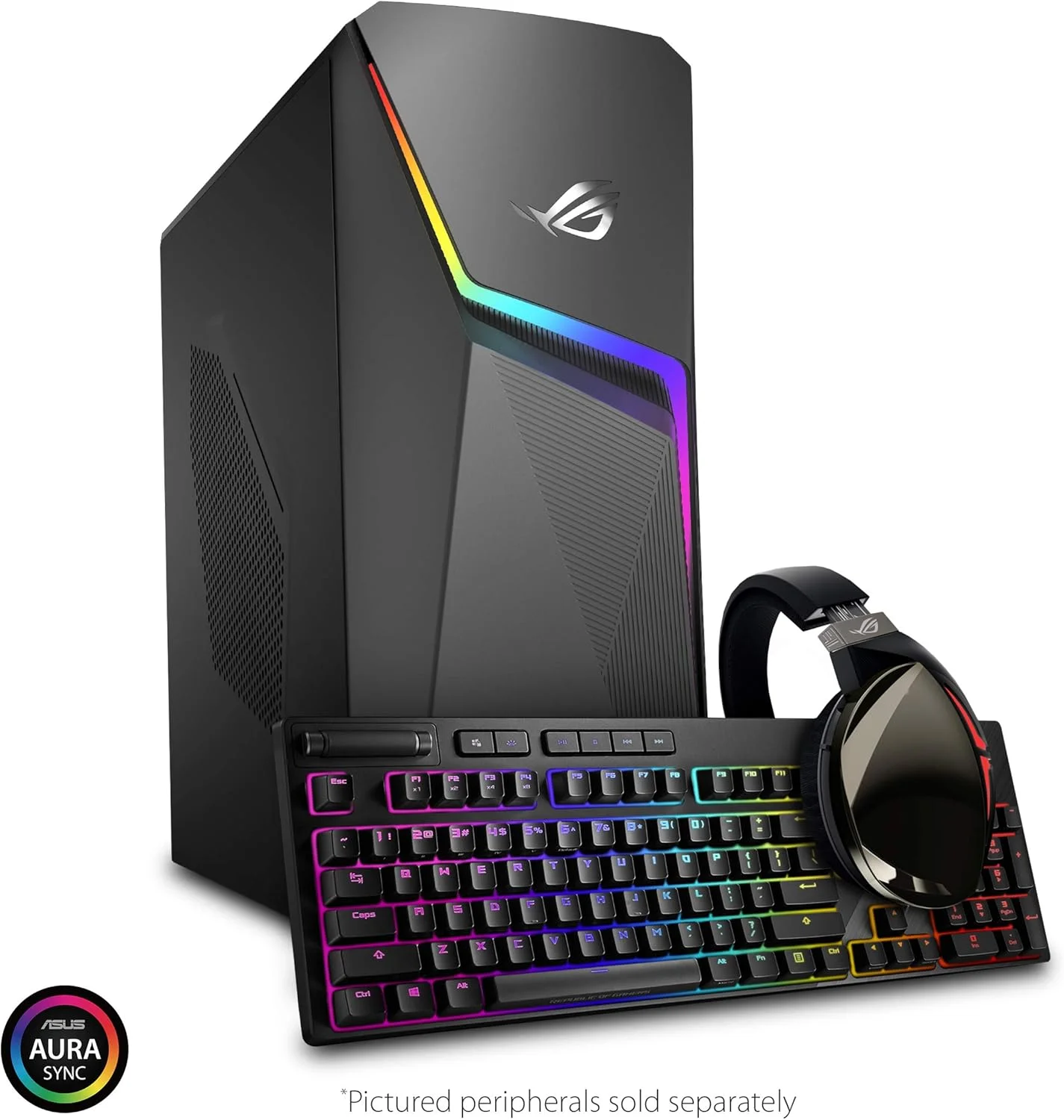 کامپیوتر رومیزی گیمینگ ایسوس ROG Strix GL10CS، پردازنده Intel Core i7-8700، کارت گرافیک GeForce GTX 1050، رم 8 گیگابایتی DDR4، هارد دیسک 1 ترابایتی 7200RPM، وای فای 802.11ac، ویندوز 10 هوم، GL10CS-DS751