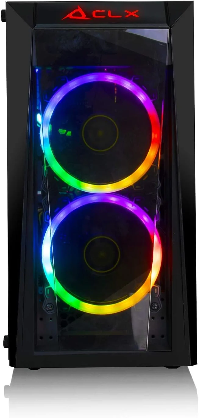 کامپیوتر گیمینگ CLX مدل E-Sports با پردازنده AMD Ryzen 3 3200G 3.6GHz 4 هسته ای، کارت گرافیک GeForce GTX 1650 4GB، رم 8GB DDR4، حافظه SSD 480GB، WiFi، کیس Mini-Tower مشکی با فن های RGB، و ویندوز 10 Home کامپیوتر گیمینگ CLX مدل E-Sports با پردازنده AMD Ryzen 3 3200G 3.6GHz 4 هسته ای، کارت گرافیک GeForce GTX 1650 4GB، رم 8GB DDR4، حافظه SSD 480GB، WiFi، کیس Mini-Tower مشکی با فن های RGB، و ویندوز 10 Home