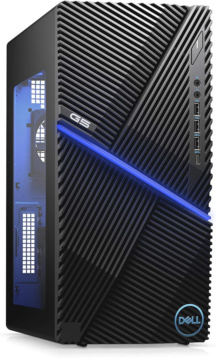 کامپیوتر رومیزی مخصوص بازی Dell G5 Tower 5090 (مشکی)، پردازنده Intel Core i5-9400، رم 8 گیگابایت DDR4، حافظه 256 SSD + 1 ترابایت HDD، کارت گرافیک Nvidia GeForce GTX 1660 Ti 6GB GDDR6، ویندوز 10 هوم