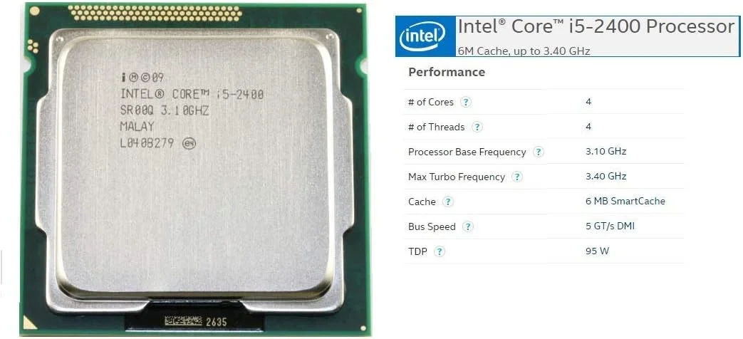 کامپیوتر رومیزی سینتکسیا با پردازنده Core i5-2400، رم 8 گیگابایتی، SSD 120 گیگابایتی، هارد دیسک 1 ترابایتی، HDMI، VGA، اترنت و گرافیک HD 2000 به همراه نرم‌افزارهای پایه نصب شده (ارتقا یافته)