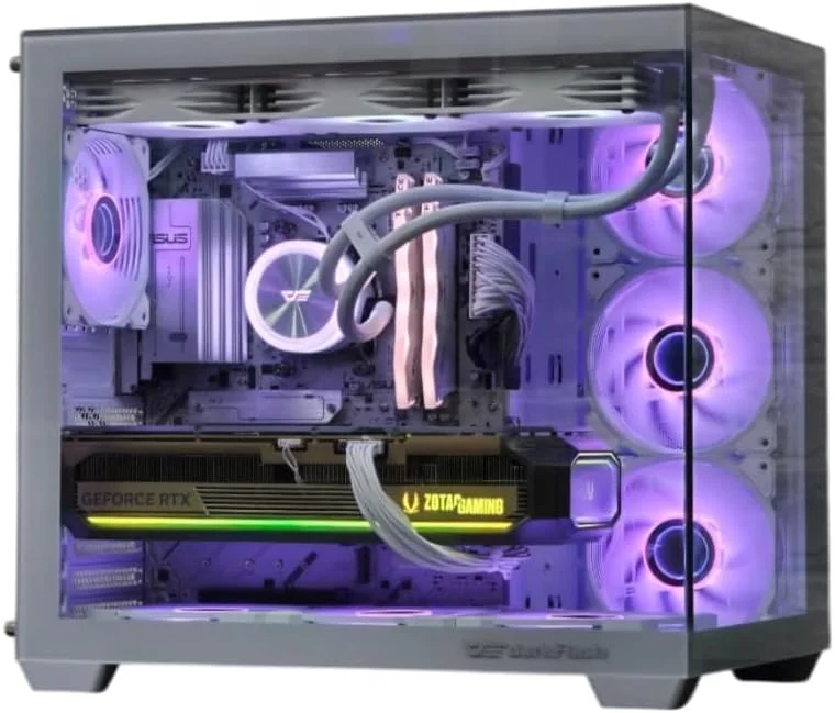 کامپیوتر رومیزی گیمینگ | AMD Ryzen 7 9800X3D RTX 5080 16GB | رم 32GB DDR5 6000MHz | حافظه SSD NVMe 1TB | خنک کننده مایع 360mm | ویندوز 11 پرو