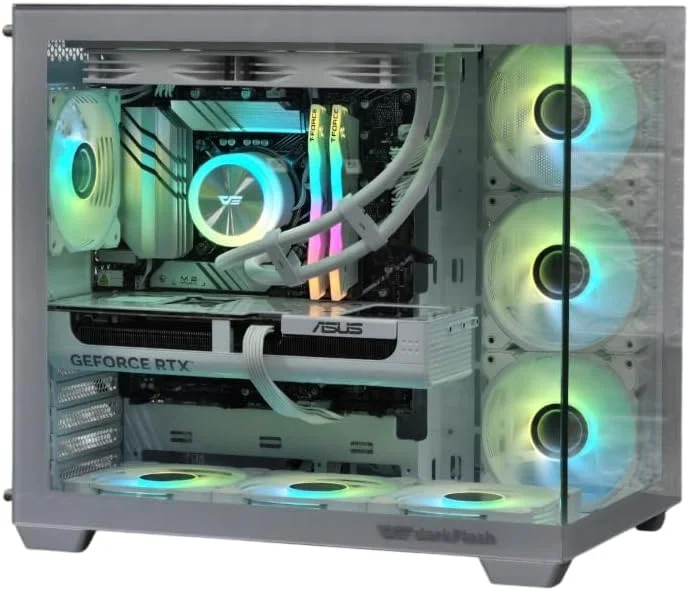 کامپیوتر رومیزی گیمینگ Core i5-14400F | GeForce RTX 5060 Ti 8GB، رم 32GB DDR5، حافظه 1TB NVMe، خنک کننده مایع 240mm | مادربرد B760 | WiFi و بلوتوث | ویندوز 11 پرو، مناسب بازی و واقعیت مجازی