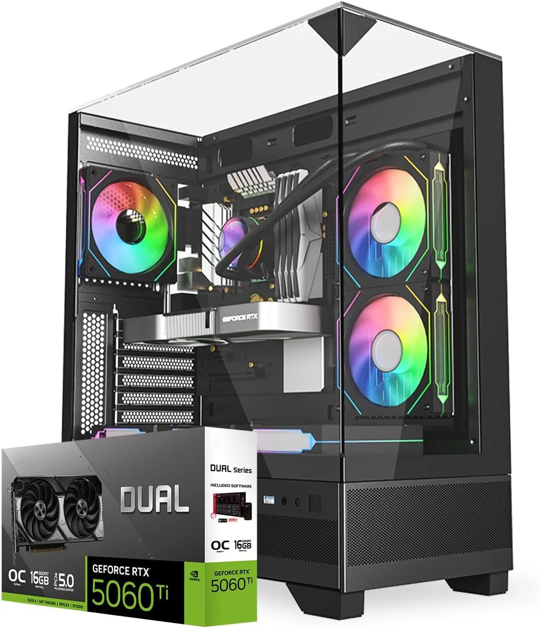 کامپیوتر گیمینگ فرست ویو DarkPulse X7 – پردازنده Intel Core Ultra 7-265KF، گرافیک 16GB RTX 5060 Ti، رم 64GB DDR5 RGB، حافظه 2TB SSD (1TB NVMe + 1TB SATA)، WiFi، خنک کننده ARGB، ویندوز 11 پرو