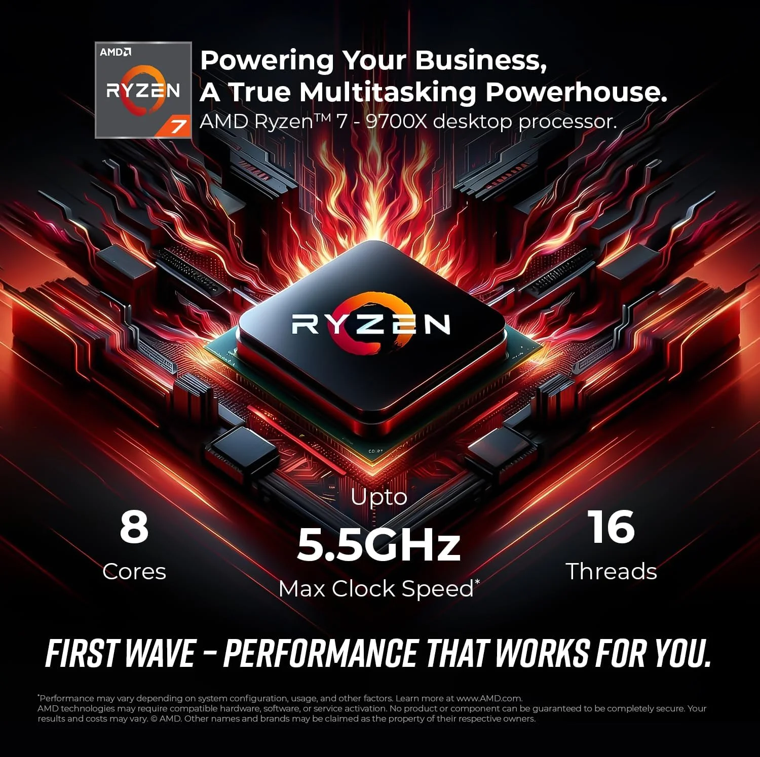 کامپیوتر گیمینگ فرست ویو HyperionX – AMD Ryzen 7-9700، گرافیک 16GB Radeon RX 7800 GDDR6 OC، رم 16GB DDR5 RGB، حافظه 1TB NVMe SSD، وای فای، خنک کننده ARGB، ویندوز 11 پرو، دسکتاپ با عملکرد بالا