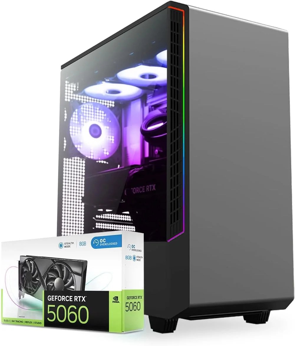 کامپیوتر گیمینگ فرست ویو PandaCoreX – پردازنده Intel i5-13600KF، کارت گرافیک 8GB RTX 5060، رم 16GB DDR5 RGB، حافظه 1TB NVMe SSD، WiFi، فن های پمپ ARGB با خنک کننده مایع، ویندوز 11 پرو – کامپیوتر گیمینگ با عملکرد بالا