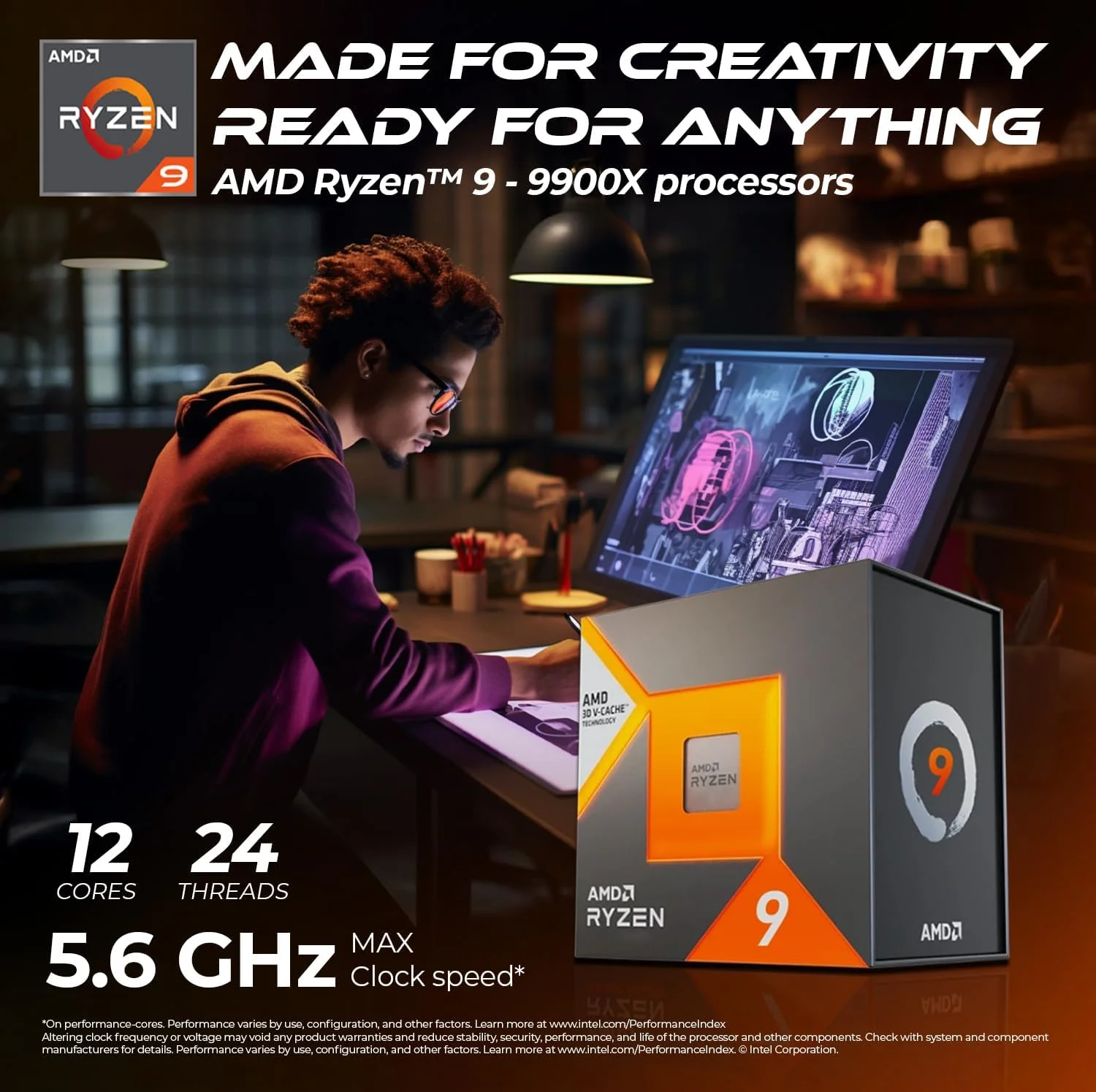 کامپیوتر ورک استیشن First Wave StudioX-9 – پردازنده AMD Ryzen 9-9900X، کارت گرافیک 16GB RTX 5070 Ti، رم 64GB DDR5، حافظه SSD 2TB (1TB NVMeSSD+1TB SATA)، WiFi، ARGB، ویندوز 11 پرو، دسکتاپ با عملکرد بالا