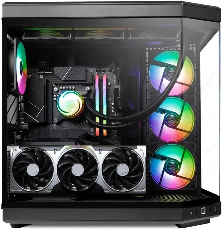 کامپیوتر گیمینگ فوق العاده 4070Ti - پردازنده Intel Core i9-13900KS | کارت گرافیک RTX 4070Ti Super 16GB | رم 64GB DDR5 | حافظه SSD 990 Pro 4TB | خنک کننده مایع 360mm | مادربرد Z790 | منبع تغذیه 750W | وای فای/بلوتوث/ویندوز 11 پرو | کامپیوتر رومیزی