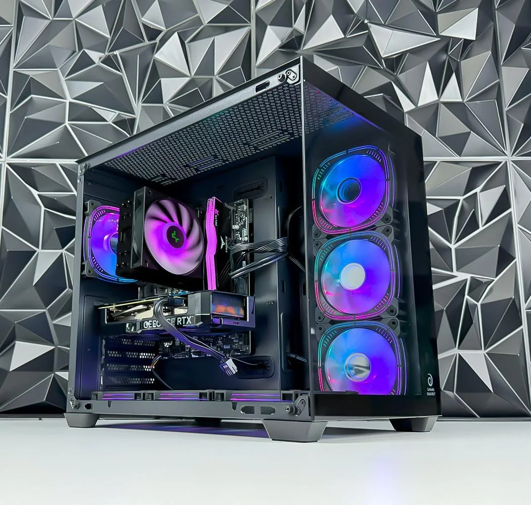 کامپیوتر گیمینگ Creed - پردازنده Intel Core i5-12400F | کارت گرافیک RTX 4060 8GB | رم 32GB DDR4 | حافظه SSD NVMe 500GB + هارد دیسک 1TB | خنک کننده بادی | مادربرد H610 | منبع تغذیه 650W 80+ | WiFi/BT/Win11 Pro | کامپیوتر رومیزی (ارتقا یافته)