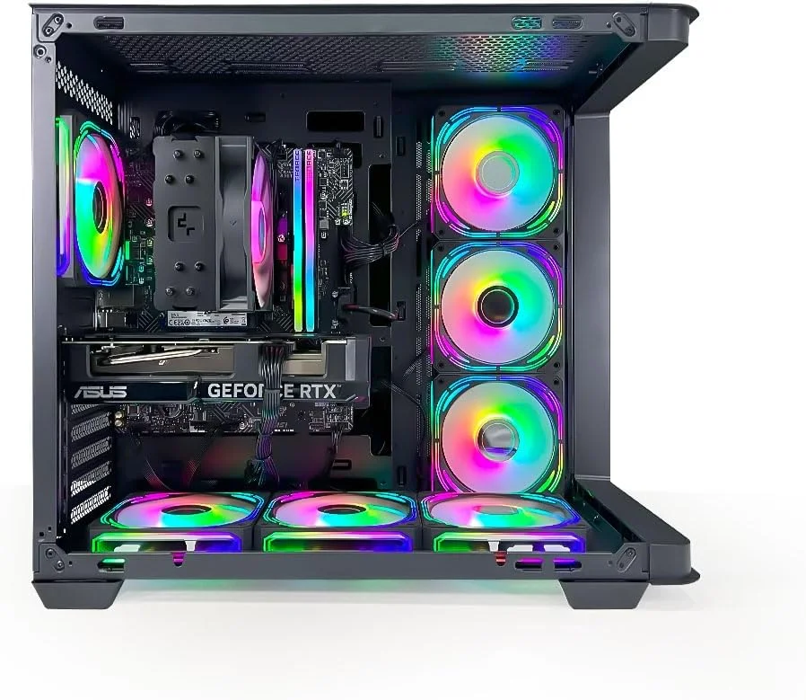 کامپیوتر گیمینگ Curv - پردازنده Intel Core i5-13400F | کارت گرافیک RTX 5060Ti 16GB | رم 32GB DDR4 | حافظه SSD NVMe 1TB | خنک کننده بادی | مادربرد H610 | منبع تغذیه 750W 80+ | WiFi/BT/Win11 Pro | کامپیوتر رومیزی (ارتقا یافته)