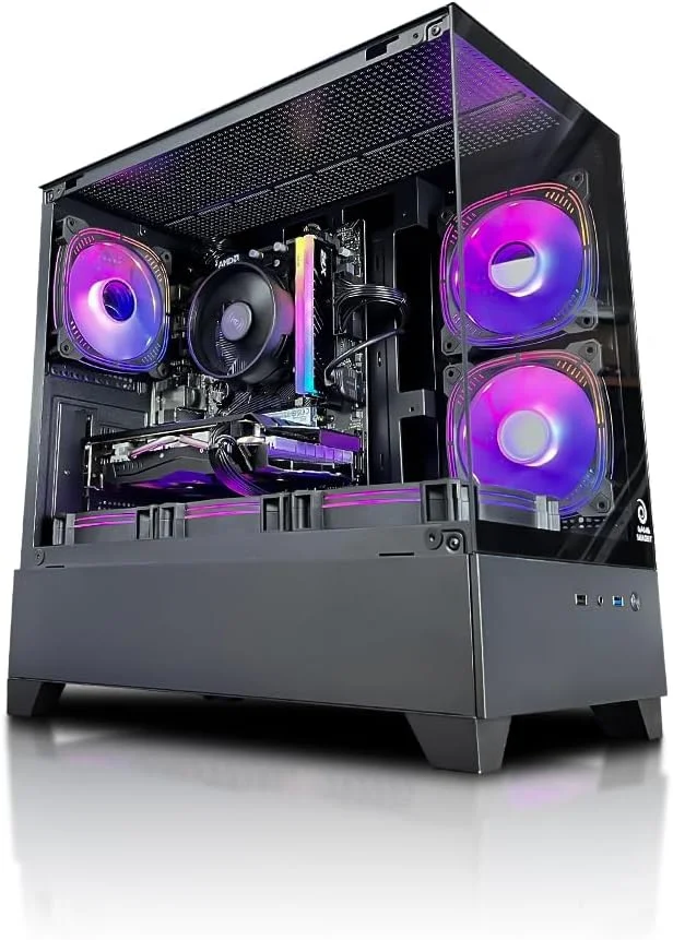 بسته کامل کامپیوتر گیمینگ - پردازنده Intel Core i5-13400F | کارت گرافیک RX 580 8GB | رم 16GB DDR4 | حافظه SSD NVMe 1TB | خنک کننده بادی | مادربرد H610 | منبع تغذیه 500W | مانیتور 24 اینچ، کیبورد، ماوس و هدفون | WiFi/BT/Win11 Pro