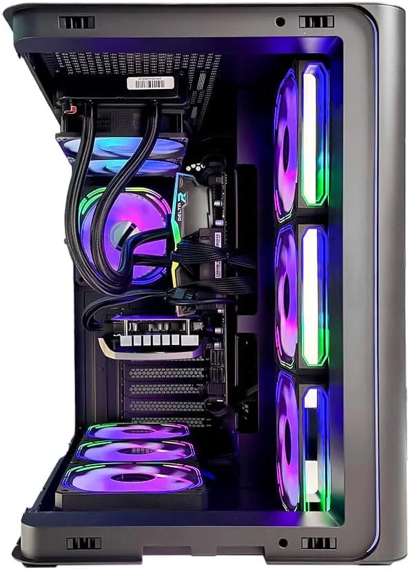 کامپیوتر گیمینگ با پردازنده Intel Core i7-14700F، کارت گرافیک GeForce RTX 5060Ti با 8GB حافظه، 32GB رم DDR5، حافظه SSD NVMe با ظرفیت 1TB، خنک کننده مایع 240mm، مادربرد B760، منبع تغذیه 650W 80+، WiFi/BT/Win11 Pro