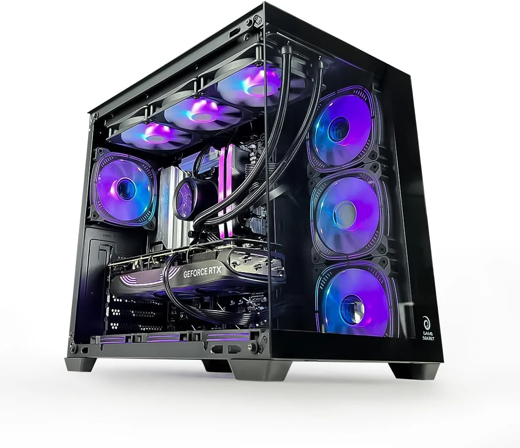 رایانه شخصی گیمینگ شبح - Intel Core i7-14700F | پردازنده گرافیکی GeForce RTX 5070Ti 16GB | رم 32GB DDR5 | حافظه SSD 2TB M.2 NVMe | خنک کننده مایع 360mm با LCD | مادربرد Z790 | منبع تغذیه 850W 80+ Gold | WiFi/BT/Win11 Pro