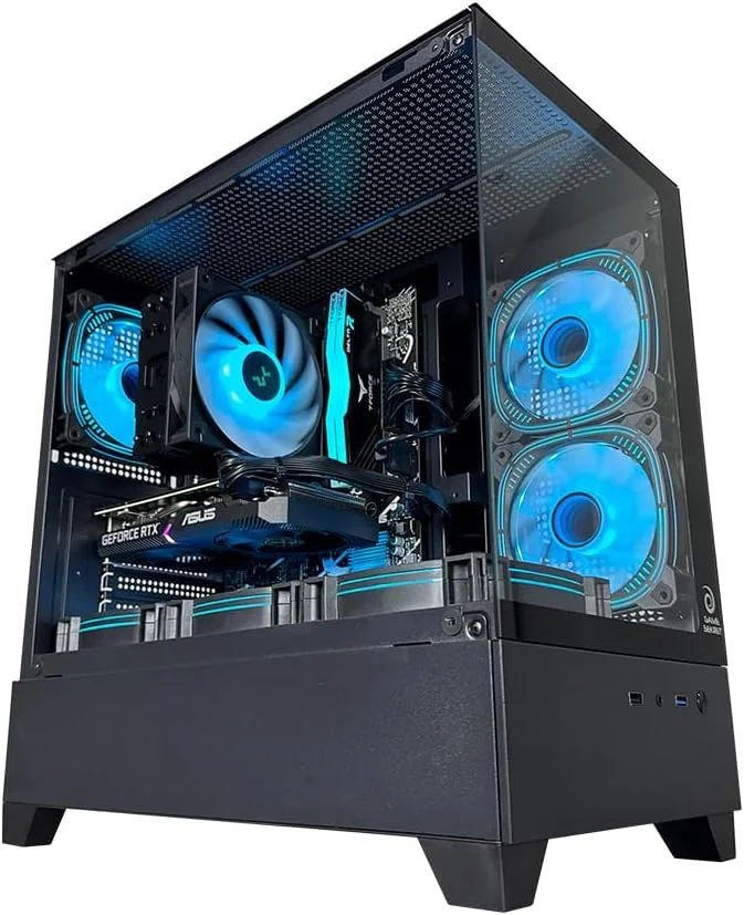 کامپیوتر گیمینگ سیبر - پردازنده Intel Core i5-11400F | کارت گرافیک RX 580 8GB | رم 16GB | حافظه SSD NVMe 1TB | خنک کننده بادی | دارای WiFi | ویندوز 11 پرو | کیس کامپیوتر