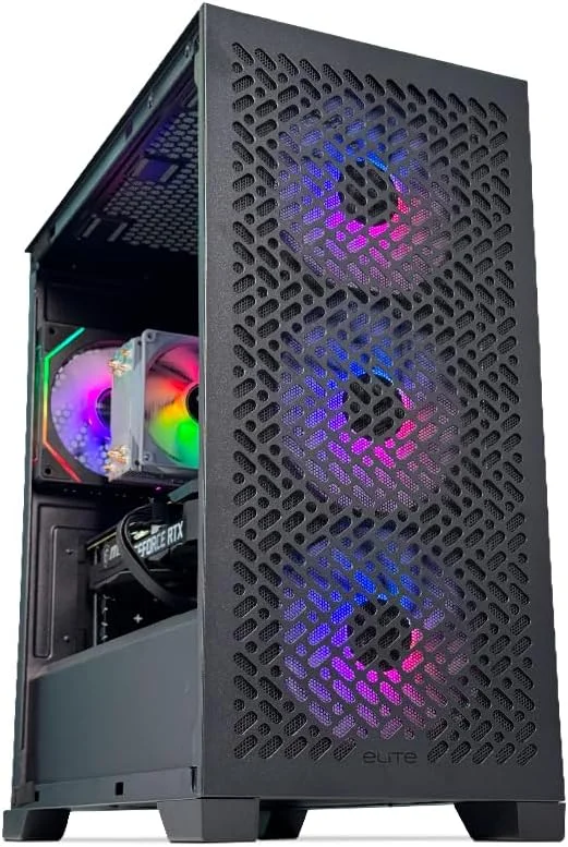 کامپیوتر گیمینگ Skye - پردازنده Intel Core i5-12400F | کارت گرافیک RX 580 8GB | رم 16GB DDR4 | حافظه NVMe SSD 500GB + هارد دیسک 1TB | خنک کننده بادی | مادربرد H610M | منبع تغذیه 500W 80+ | WiFi/BT/Win11 Pro | کامپیوتر رومیزی