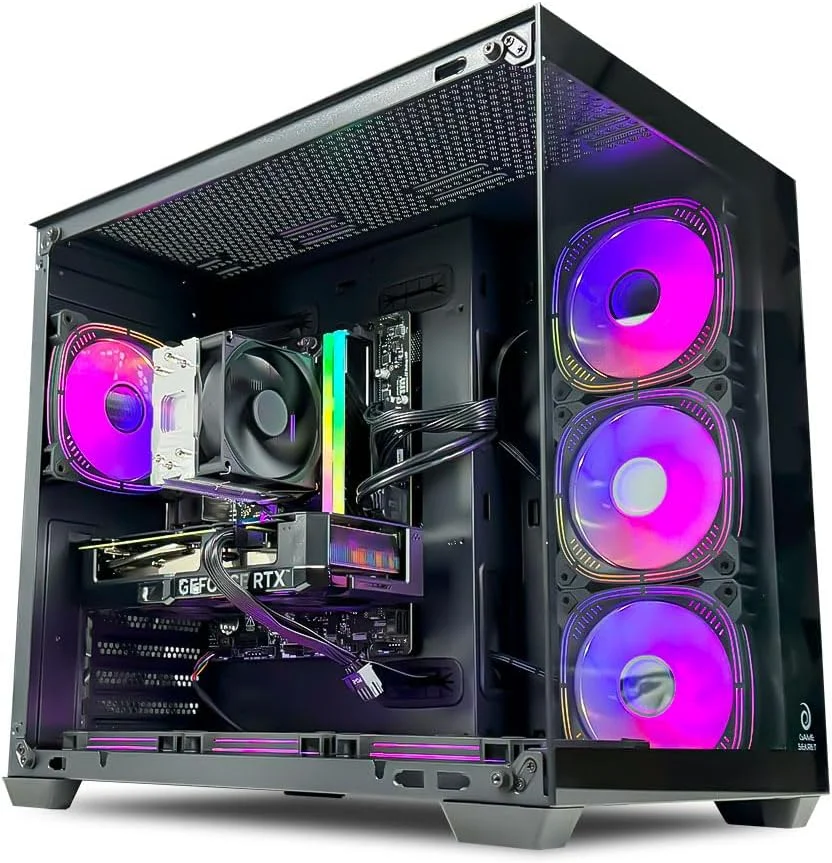 بسته کامل کامپیوتر گیمینگ استکد گیم سیکرت - پردازنده Intel Core i5-12400F | کارت گرافیک RTX 5060 8GB | رم 16GB DDR4 | حافظه 1TB NVMe SSD | میز/صندلی + مانیتور خمیده 27 اینچ + کیبورد/موس/هدفون | WiFi/BT/Win11 Pro