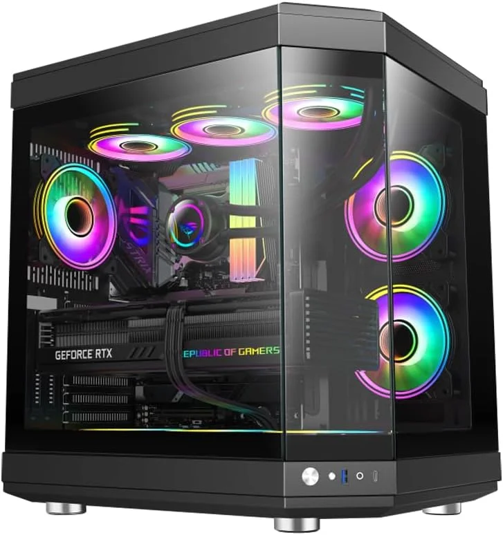 رایانه شخصی گیمینگ ویکتوریون - Intel Core i7-14700F | پردازنده گرافیکی GeForce RTX 5060 8GB | رم 32GB DDR5 | اس اس دی 1 ترابایتی NVMe | خنک کننده مایع 240 میلی متری | مادربرد B760 | منبع تغذیه 650W 80+ | WiFi/BT/Win11 Pro | کامپیوتر رومیزی رایانه شخصی گیمینگ ویکتوریون - Intel Core i7-14700F | پردازنده گرافیکی GeForce RTX 5060 8GB | رم 32GB DDR5 | اس اس دی 1 ترابایتی NVMe | خنک کننده مایع 240 میلی متری | مادربرد B760 | منبع تغذیه 650W 80+ | WiFi/BT/Win11 Pro | کامپیوتر رومیزی