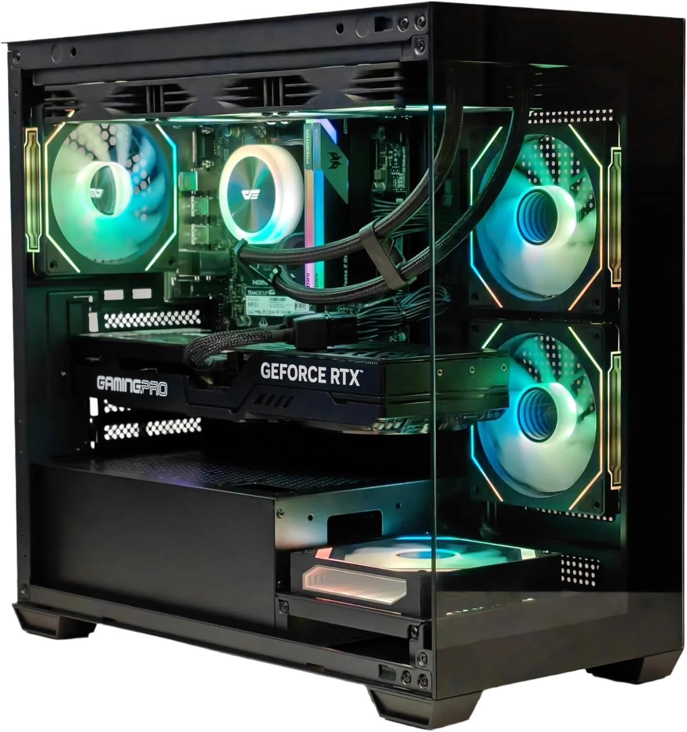 کامپیوتر گیمینگ AMD Ryzen 7-7800X3D تا 5.0 گیگاهرتز | پردازنده گرافیکی NVIDIA RTX 5060 8GB GDDR7 | رم 32GB DDR5 6000Mhz | SSD 1TB M.2 NVMe | خنک کننده مایع 360mm | دارای WiFi | ویندوز 11 پرو (RTX 5060 8GB) کامپیوتر گیمینگ AMD Ryzen 7-7800X3D تا 5.0 گیگاهرتز | پردازنده گرافیکی NVIDIA RTX 5060 8GB GDDR7 | رم 32GB DDR5 6000Mhz | SSD 1TB M.2 NVMe | خنک کننده مایع 360mm | دارای WiFi | ویندوز 11 پرو (RTX 5060 8GB)