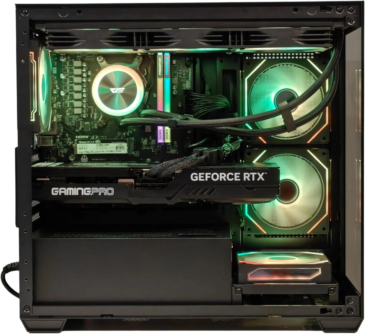 کامپیوتر گیمینگ AMD Ryzen 7-7800X3D تا 5.0 گیگاهرتز | پردازنده گرافیکی NVIDIA RTX 5060 8GB GDDR7 | رم 32GB DDR5 6000Mhz | SSD 1TB M.2 NVMe | خنک کننده مایع 360mm | دارای WiFi | ویندوز 11 پرو (RTX 5060 8GB) کامپیوتر گیمینگ AMD Ryzen 7-7800X3D تا 5.0 گیگاهرتز | پردازنده گرافیکی NVIDIA RTX 5060 8GB GDDR7 | رم 32GB DDR5 6000Mhz | SSD 1TB M.2 NVMe | خنک کننده مایع 360mm | دارای WiFi | ویندوز 11 پرو (RTX 5060 8GB)