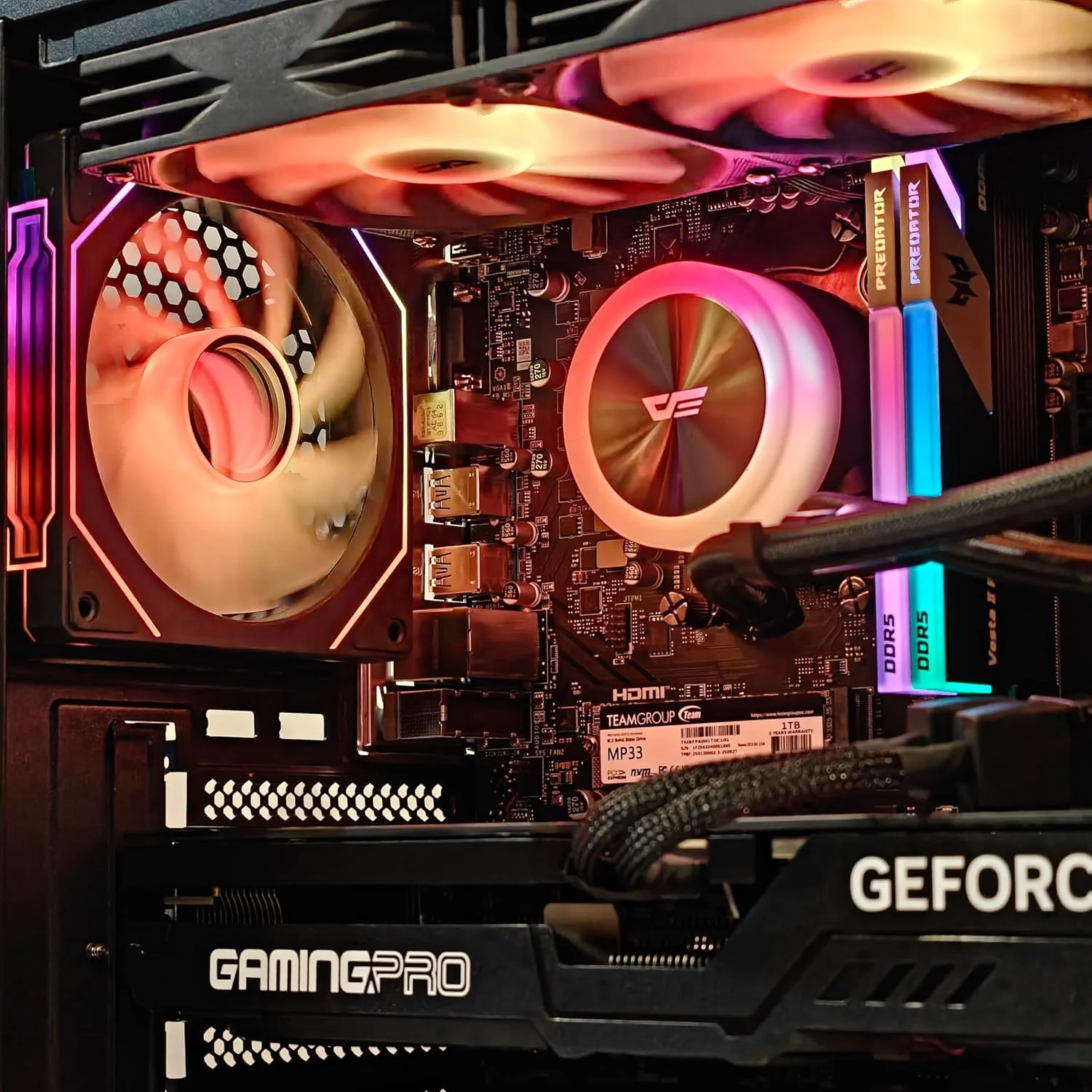 کامپیوتر گیمینگ AMD Ryzen 7-7800X3D تا 5.0 گیگاهرتز | پردازنده گرافیکی NVIDIA RTX 5060 8GB GDDR7 | رم 32GB DDR5 6000Mhz | SSD 1TB M.2 NVMe | خنک کننده مایع 360mm | دارای WiFi | ویندوز 11 پرو (RTX 5060 8GB) کامپیوتر گیمینگ AMD Ryzen 7-7800X3D تا 5.0 گیگاهرتز | پردازنده گرافیکی NVIDIA RTX 5060 8GB GDDR7 | رم 32GB DDR5 6000Mhz | SSD 1TB M.2 NVMe | خنک کننده مایع 360mm | دارای WiFi | ویندوز 11 پرو (RTX 5060 8GB)