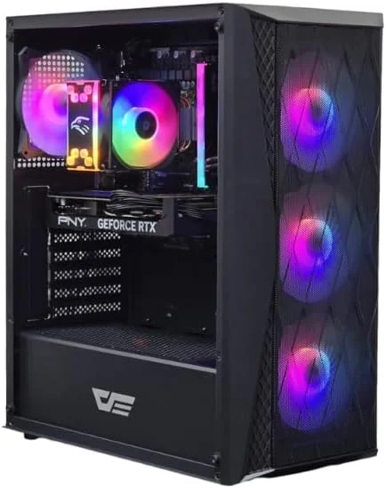 کامپیوتر رومیزی گیمینگ، پردازنده Intel i5-14400F، کارت گرافیک RTX 4060 8GB، رم 32GB DDR5، حافظه SSD NVMe 1TB، ویندوز 11 پرو