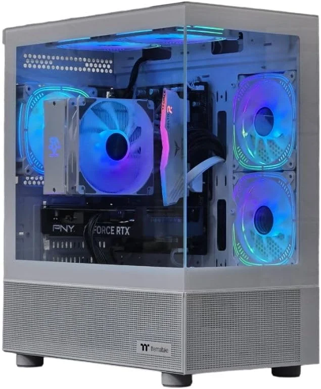 کامپیوتر گیمینگ رومیزی i7-12700F، RTX 5060 8GB، رم 16GB DDR4 3600MHz، SSD NVMe 1TB، ویندوز 11 پرو، (سفید، RTX 5060 8GB، ویندوز، 16، گیگابایت)