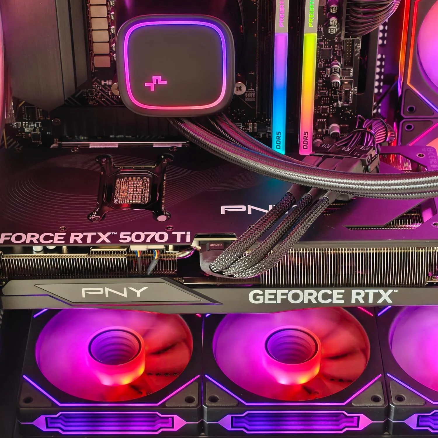 کامپیوتر گیمینگ i9-14900KF (تا 6.00 گیگاهرتز) | RTX 5070 12GB GDDR7 | SSD 1TB NVMe M.2 | RAM 32GB DDR5 6000MHZ | خنک کننده مایع پردازنده 360MM | WIFI READY WIN 11 PRO (RTX 5070 12GB)