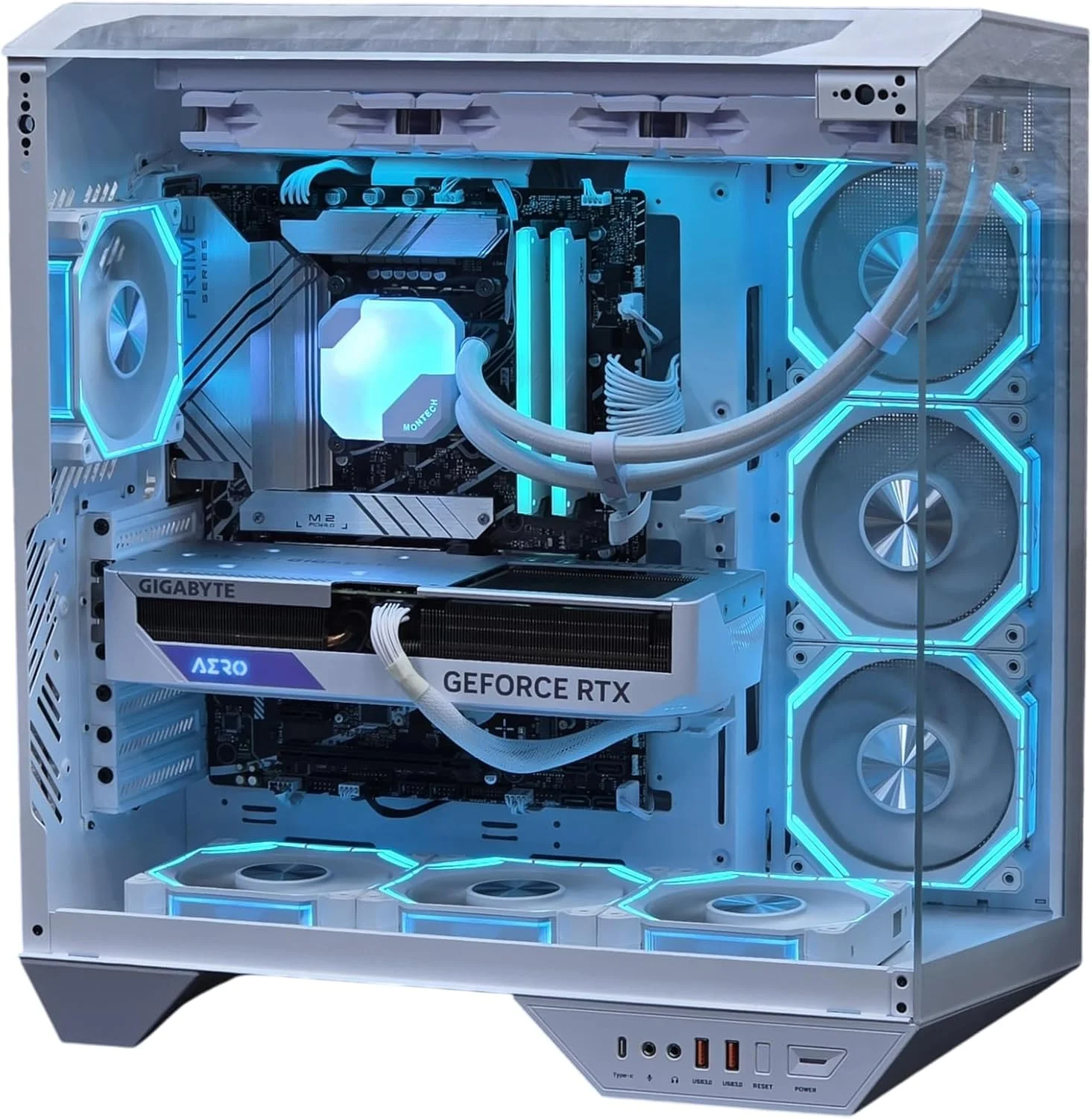 کامپیوتر گیمینگ رومیزی – Core i7-14700KF، NVIDIA GeForce RTX 5070 12GB، رم 32GB DDR5، SSD NVMe 1TB، ویندوز 11 پرو – کامپیوتر گیمینگ VR-Ready با عملکرد بالا با کیس RGB