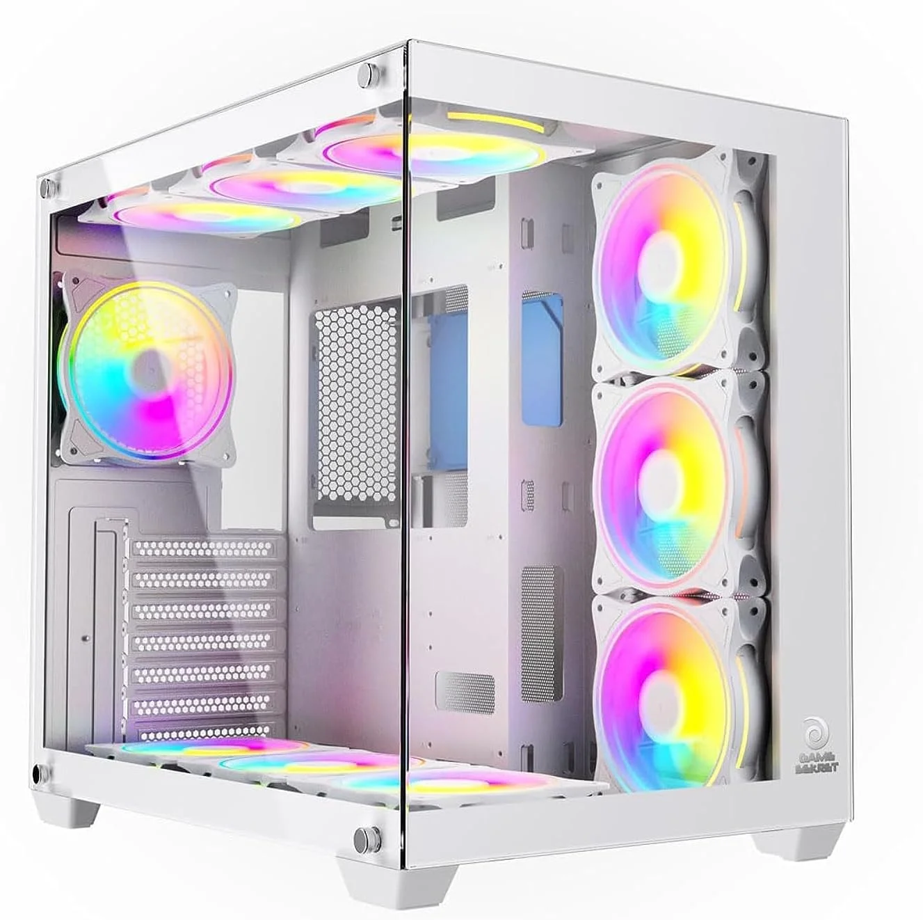 باندل کامپیوتر گیمینگ Game Sekret، پردازنده Intel i5 نسل 12، کارت گرافیک Nvidia Geforce RTX 4060 با 8GB حافظه، 16GB رم DDR4، 1TB NVME SSD، کامپیوتر رومیزی گیمینگ (سفید) (ارتقا یافته)