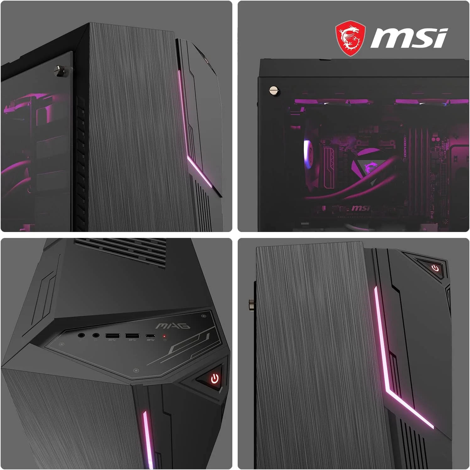 کامپیوتر رومیزی گیمینگ MSI MAG Codex X5 با پردازنده Intel Core i7-12700KF، کارت گرافیک NVIDIA GeForce RTX 3070 LHR، رم 64 گیگابایتی، SSD 1 ترابایتی